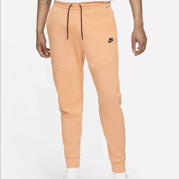 Nike Other - NIKE Sportswear Tech Fleece Men’s NEW Orange Frost Black Slim Jogger Sweatpants